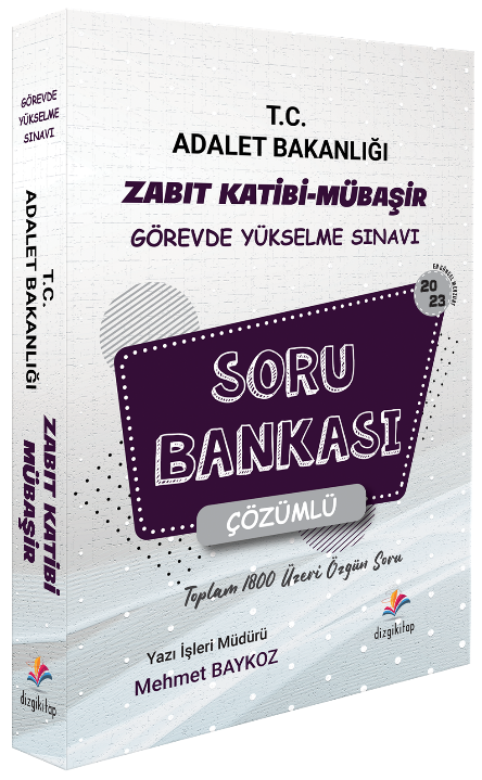 Dizgi Kitap 2023 GYS Adalet Bakanlığı Zabit Katibi, Mübaşir Soru Bankası Çözümlü Görevde Yükselme Dizgi Kitap