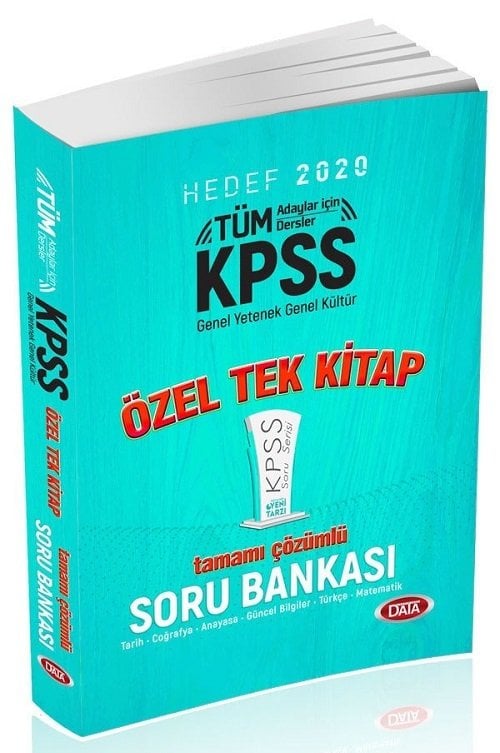 Data 2020 KPSS Genel Yetenek Genel Kültür Soru Bankası Özel Tek Kitap Data Yayınları