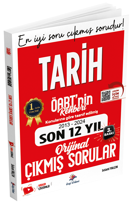 Dizgi Kitap 2025 ÖABT MEB-AGS nin Rehberi Tarih Öğretmenliği Çıkmış Sorular Son 12 Yıl Çözümlü - Selami Yalçın Dizgi Kitap Yayınları