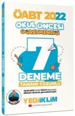 SÜPER FİYAT - Yediiklim 2022 ÖABT Okul Öncesi Öğretmenliği 7 Deneme Çözümlü - Hasan Sanlı Yediiklim Yayınları