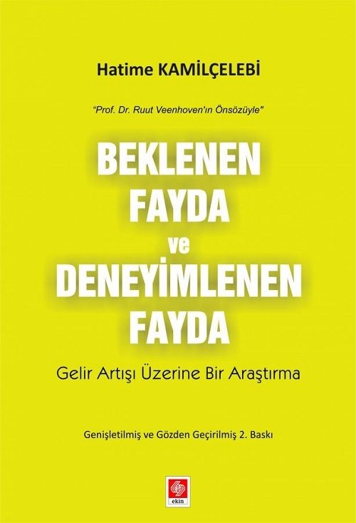 Ekin Beklenen Fayda ve Deneyimlenen Fayda 2. Baskı - Hatime Kamilçelebi Ekin Yayınları