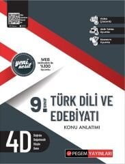 Pegem 9. Sınıf Türk Dili ve Edebiyatı 4D Konu Anlatımı Pegem Akademi Yayınları