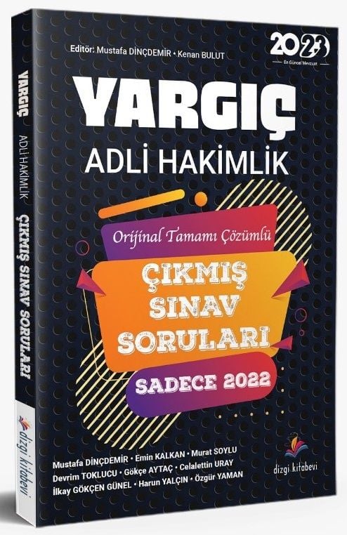 Dizgi Kitap 2023 Yargıç Adli Hakimlik 2022 Sınavı Çıkmış Sorular Çözümlü Dizgi Kitap