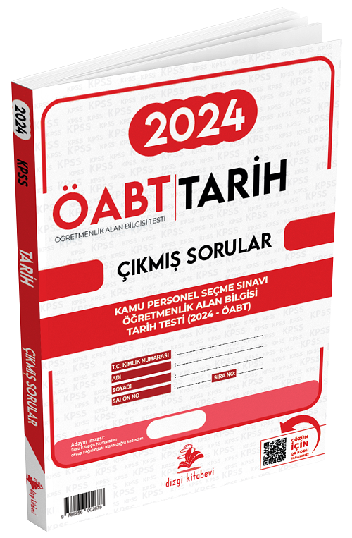 Dizgi Kitap ÖABT Tarih Öğretmenliği 2024 Sınavı Çıkmış Sorular Çözümlü Dizgi Kitap Yayınları