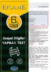 Efsane Yayınları 6. Sınıf Sosyal Bilgiler Yaprak Test Efsane Yayınları