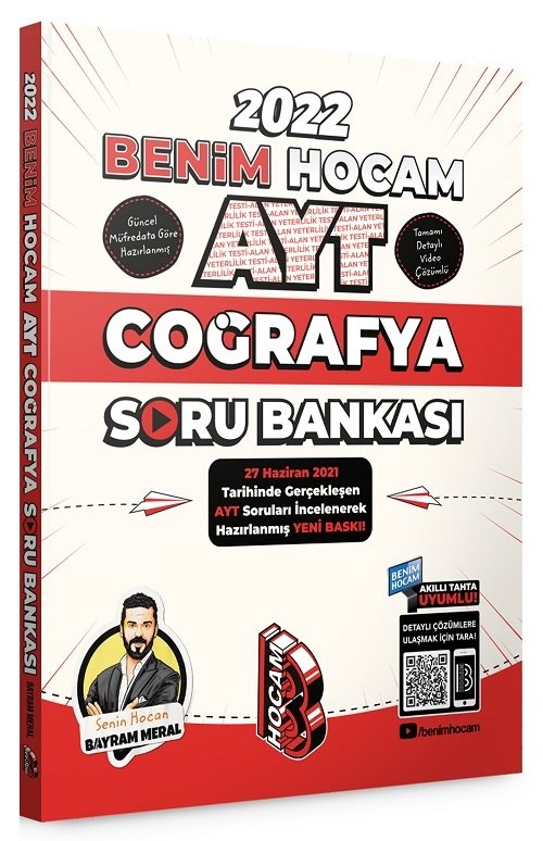 SÜPER FİYAT - Benim Hocam 2022 YKS AYT Coğrafya Soru Bankası - Bayram Meral Benim Hocam Yayınları