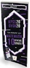 SÜPER FİYAT - Pelikan 2020 KPSS Matematik 10 Deneme Dijital Çözümlü - Enver Seçgin Pelikan Yayınları