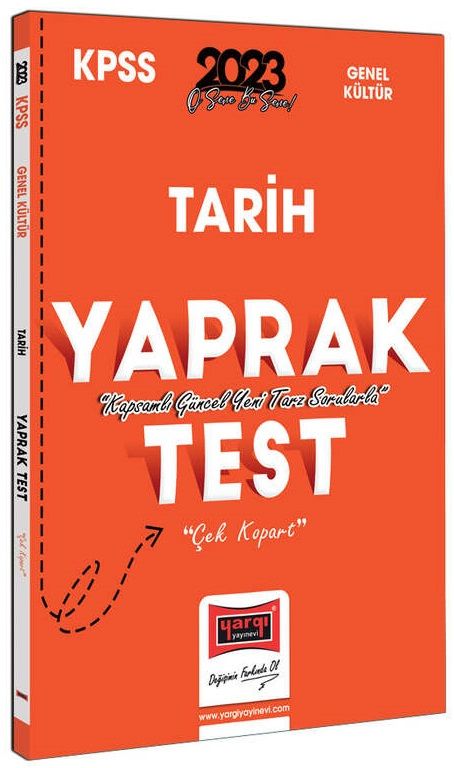 Yargı 2023 KPSS Tarih Yaprak Test Çek Kopart Yargı Yayınları