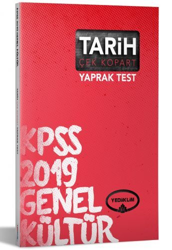 SÜPER FİYAT - Yediiklim 2019 KPSS Tarih Yaprak Test Çek Kopart Yediiklim Yayınları