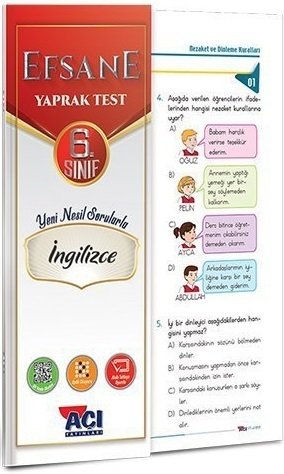 Açı Yayınları 6. Sınıf İngilizce Yaprak Test Açı Yayınları