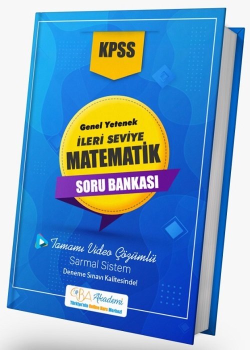 CBA Yayınları KPSS İleri Seviye Matematik Soru Bankası Video Çözümlü CBA Yayınları