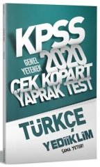 Yediiklim 2020 KPSS Türkçe Yaprak Test Çek Kopart Yediiklim Yayınları