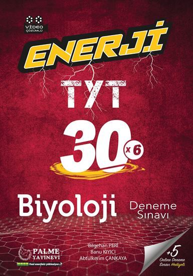 Palme YKS TYT Biyoloji Enerji 30x6 Deneme Sınavı Video Çözümlü Palme Yayınları