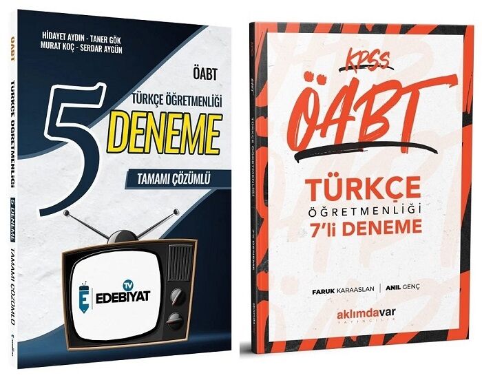 SÜPER FİYAT - Edebiyat TV + Aklımdavar ÖABT Türkçe 5+7 Deneme 2 li Set Edebiyat TV + Aklımdavar Yayınları