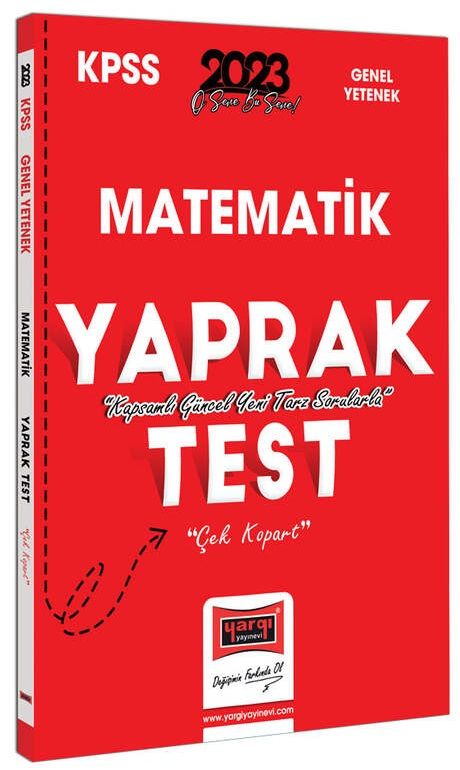 Yargı 2023 KPSS Matematik Yaprak Test Çek Kopart Yargı Yayınları