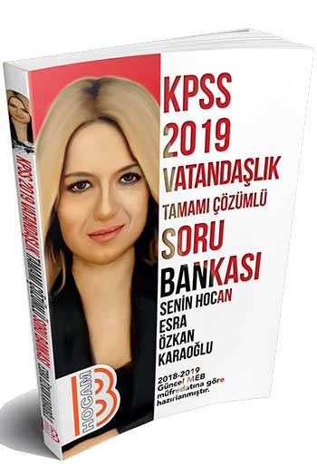 SÜPER FİYAT - Benim Hocam 2019 KPSS Vatandaşlık Soru Bankası Çözümlü Esra Özkan Karaoğlu Benim Hocam Yayınları