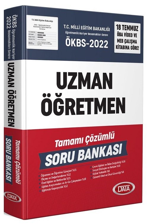 Data 2022 MEB ÖKBS Uzman Öğretmen Soru Bankası Çözümlü Data Yayınları