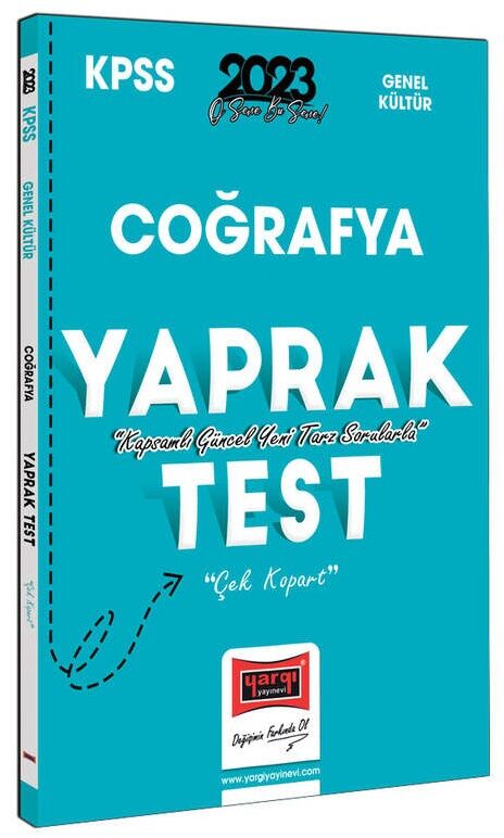 Yargı 2023 KPSS Coğrafya Yaprak Test Çek Kopart Yargı Yayınları