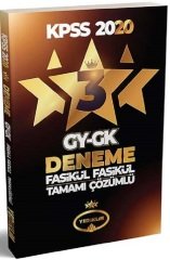 Yediiklim 2020 KPSS Genel Yetenek Genel Kültür 3 Yıldız Deneme Çözümlü Yediiklim Yayınları