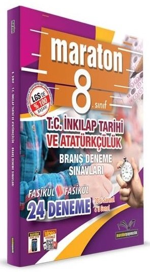 Maraton 8. Sınıf TC İnkılap Tarihi ve Atatürkçülük Fasikül Fasikül 24 Deneme Maraton Yayınları