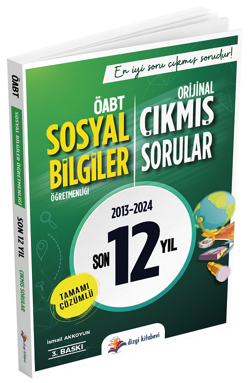 Dizgi Kitap 2025 ÖABT Sosyal Bilgiler Öğretmenliği Çıkmış Sorular Son 12 Yıl Çözümlü - İsmail Akkoyun Dizgi Kitap Yayınları