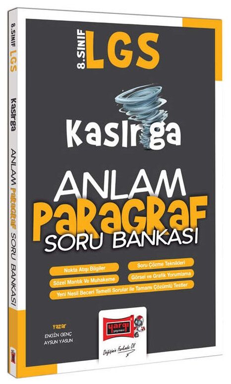 SÜPER FİYAT - Yargı 8. Sınıf LGS Anlam Paragraf Kasırga Soru Bankası Yargı Yayınları