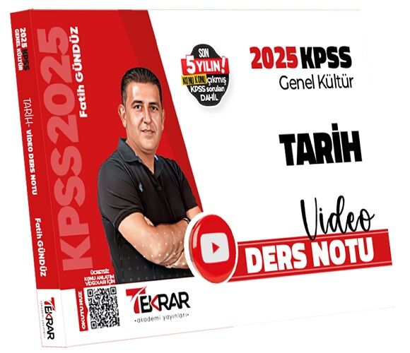 Tekrar Akademi 2025 KPSS Tarih Video Ders Notu - Fatih Gündüz Tekrar Akademi Yayınları