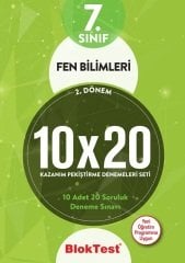 Blok Test 7. Sınıf 2. Dönem Fen Bilimleri 10x20 Deneme Blok Test Yayınları