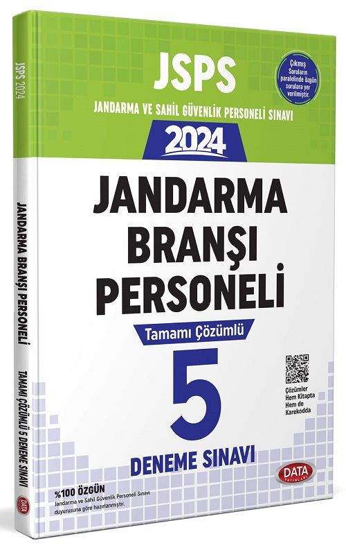 Data 2024 JSPS Jandarma Branşı Personeli 5 Deneme Çözümlü Data Yayınları