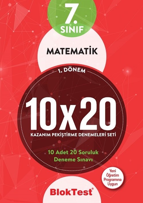 Blok Test 7. Sınıf 1. Dönem Matematik 10x20 Deneme Blok Test Yayınları