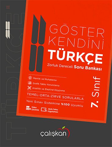 Çalışkan 7. Sınıf Türkçe Göster Kendini Soru Bankası Çalışkan Yayınları