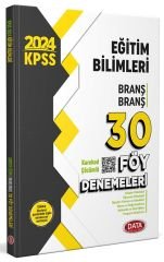 Data 2024 KPSS Eğitim Bilimleri Branş Branş 30 Föy Deneme Çözümlü Data Yayınları