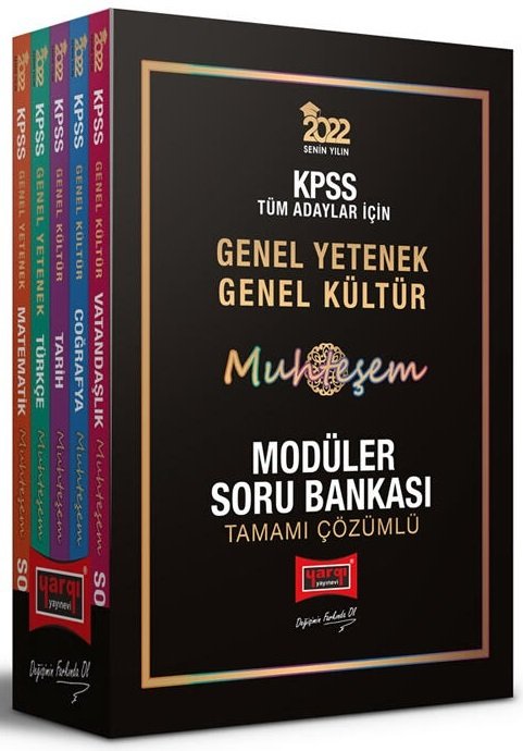 Yargı 2022 KPSS Genel Yetenek Genel Kültür MUHTEŞEM Soru Bankası Modüler Set Çözümlü Yargı Yayınları