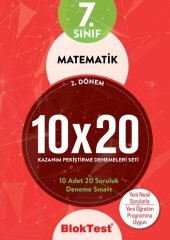 Blok Test 7. Sınıf 2. Dönem Matematik 10x20 Deneme Blok Test Yayınları