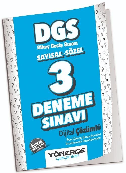 Yönerge DGS 3 Deneme Çözümlü Yönerge Yayınları