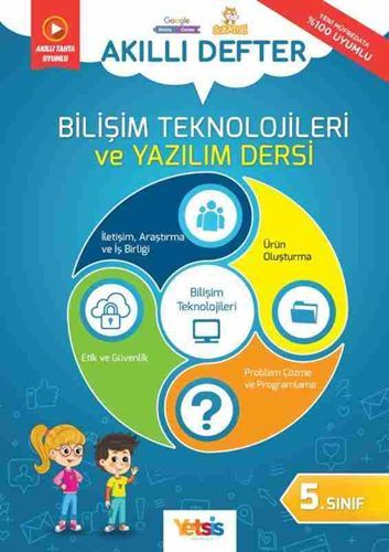 Yetsis 5. Sınıf Bilişim Teknolojileri ve Yazılım Dersi Akıllı Defter Yetsis Yayınları