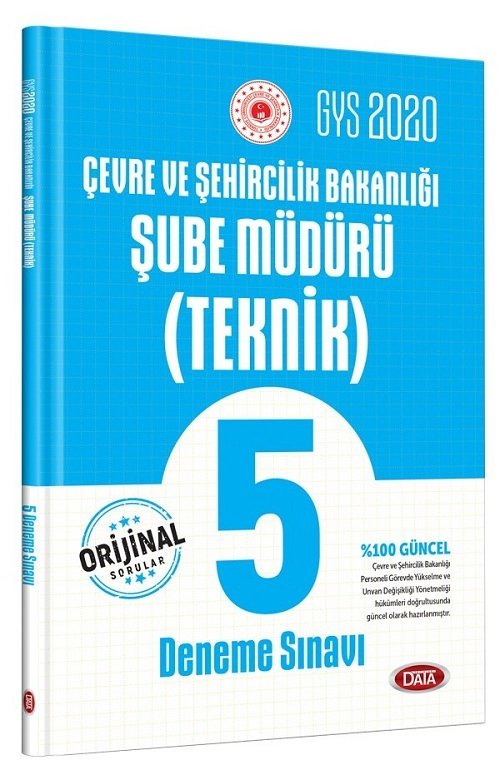 SÜPER FİYAT - Data 2020 GYS Çevre Şehircilik Bakanlığı Şube Müdürü (Teknik) 5 Deneme Görevde Yükselme Data Yayınları