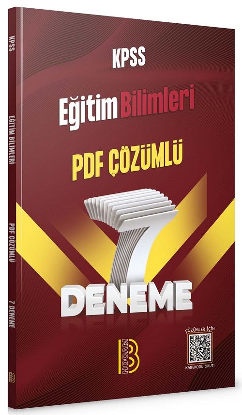 Benim Hocam KPSS Eğitim Bilimleri 7 Deneme PDF Çözümlü Benim Hocam Yayınları