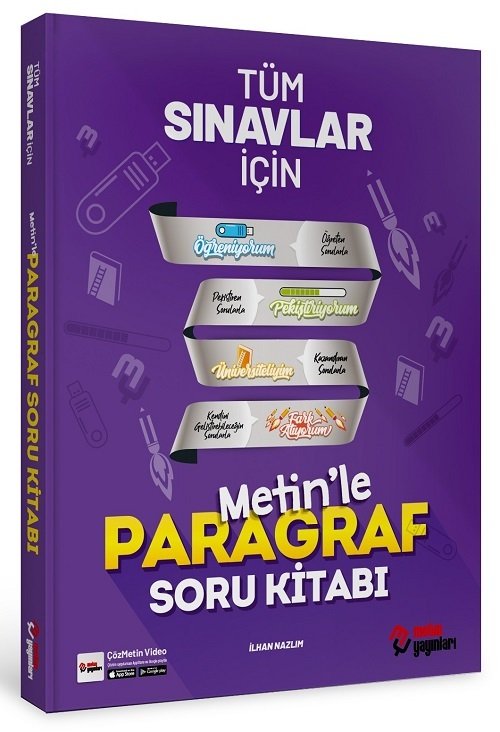 SÜPER FİYAT - Metin Tüm Sınavlar İçin Metinle Paragraf Soru Bankası Kitabı Metin Yayınları