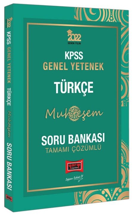 Yargı 2022 KPSS Türkçe Muhteşem Soru Bankası Çözümlü Yargı Yayınları