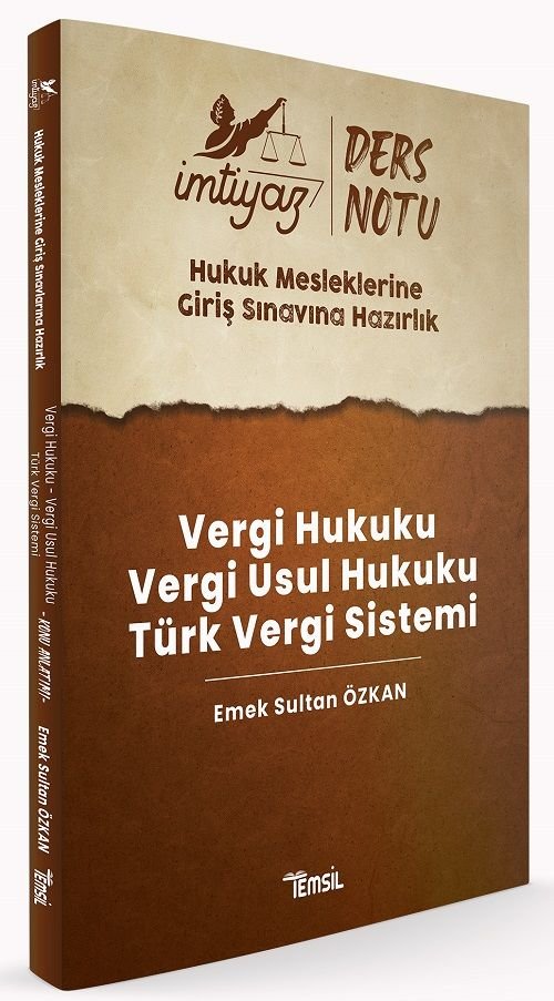 Temsil HMGS İMTİYAZ Vergi Hukuku, Vergi Usul Hukuku, Türk Vergi Sistemi Ders Notu - Emek Sultan Özkan Temsil Kitap Yayınları