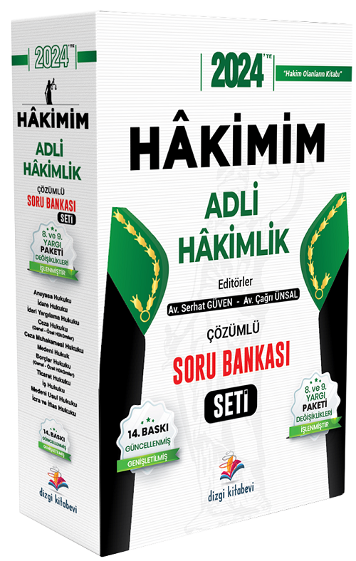 Dizgi Kitap 2024 Hakimim Adli Hakimlik Soru Bankası Seti 14. Baskı Dizgi Kitap