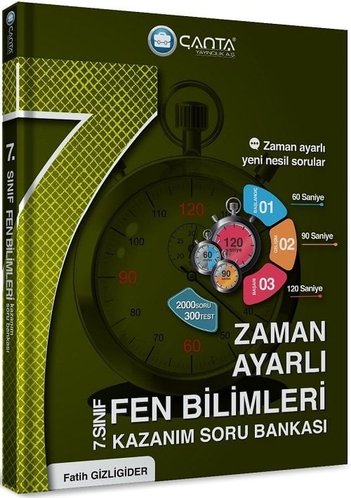 Çanta 7. Sınıf Fen Bilimleri Zaman Ayarlı Kazanım Soru Bankası Çanta Yayınları