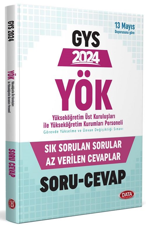 Data 2024 GYS YÖK Yükseköğretim Kurumları Personeli Sık Sorulan Sorular Az Verilen Cevaplar Soru Cevap Görevde Yükselme Data Yayınları