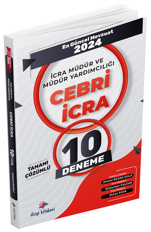 Dizgi Kitap 2024 İcra Müdür ve Yardımcılığı Cebri İcra 10 Deneme Çözümlü Dizgi Kitap