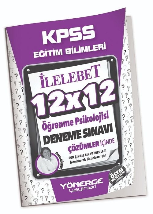 Yönerge KPSS Eğitim Bilimleri Öğrenme Psikolojisi 12x12 Deneme Çözümlü Yönerge Yayınları