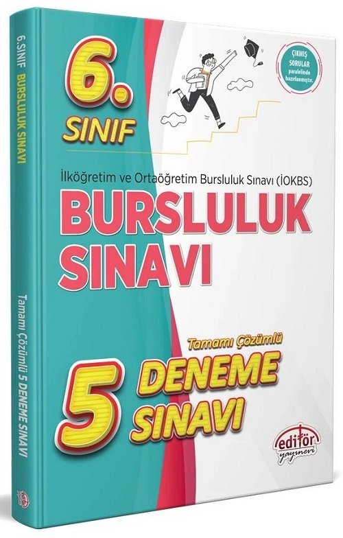 Editör 6. Sınıf Bursluluk Sınavı 5 Deneme Çözümlü Editör Yayınları