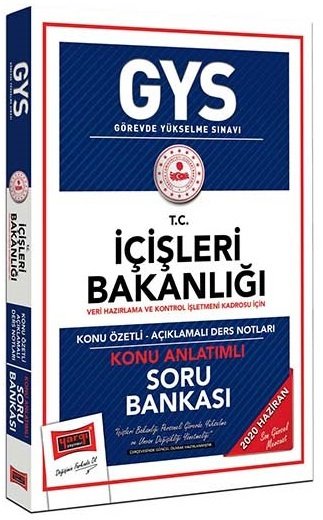 Yargı 2020 GYS İçişleri Bakanlığı Veri Hazırlama ve Kontrol İşletmeni Konu Anlatımlı Soru Bankası Görevde Yükselme Yargı Yayınları