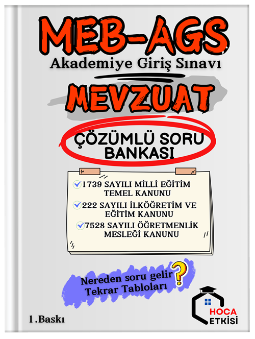 Hoca Etkisi MEB-AGS Mevzuat Soru Bankası Çözümlü - Recep Özceylan Hoca Etkisi Yayınları