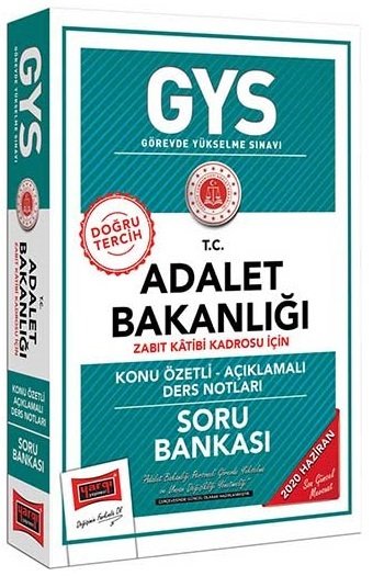 Yargı 2020 GYS Adalet Bakanlığı Zabıt Katibi Konu Özetli Soru Bankası Yükselme Yargı Yayınları